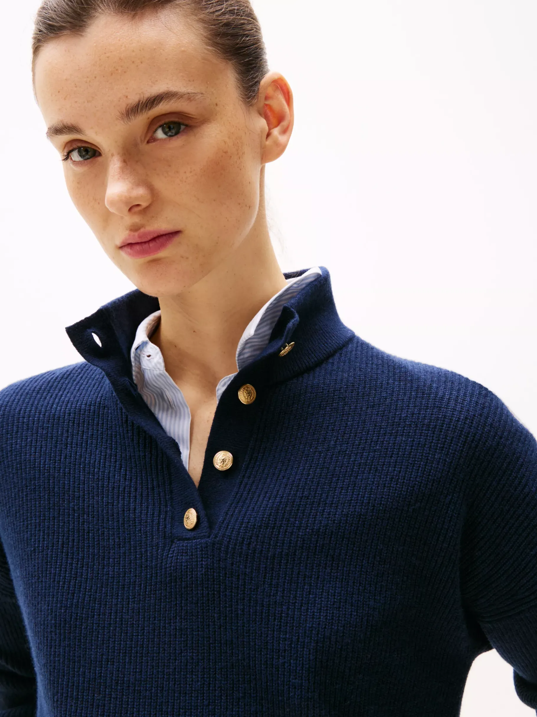 Tommy Hilfiger Polo-Pullover mit Wolle DARK NIGHT NAVY Store