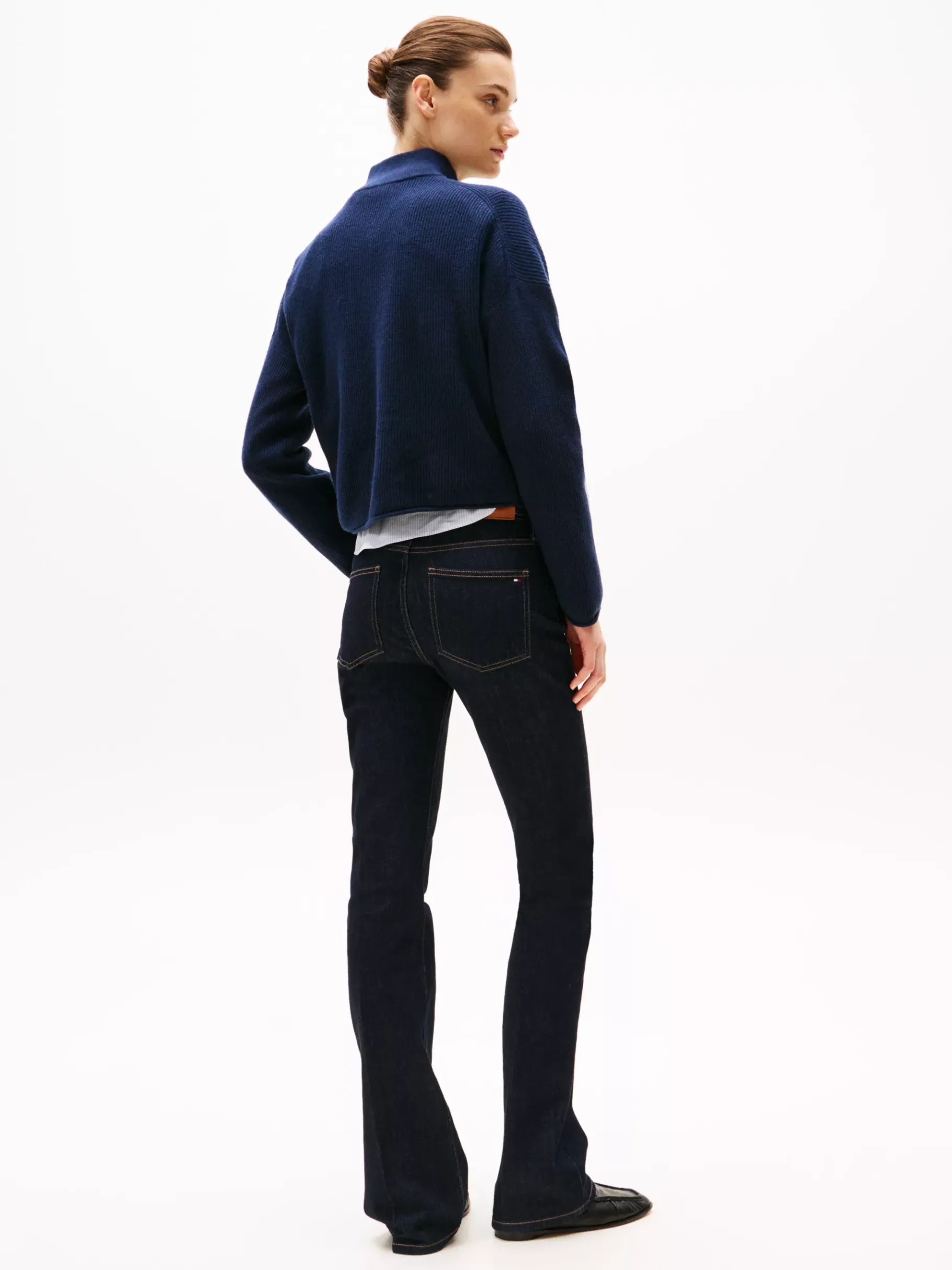 Tommy Hilfiger Polo-Pullover mit Wolle DARK NIGHT NAVY Store