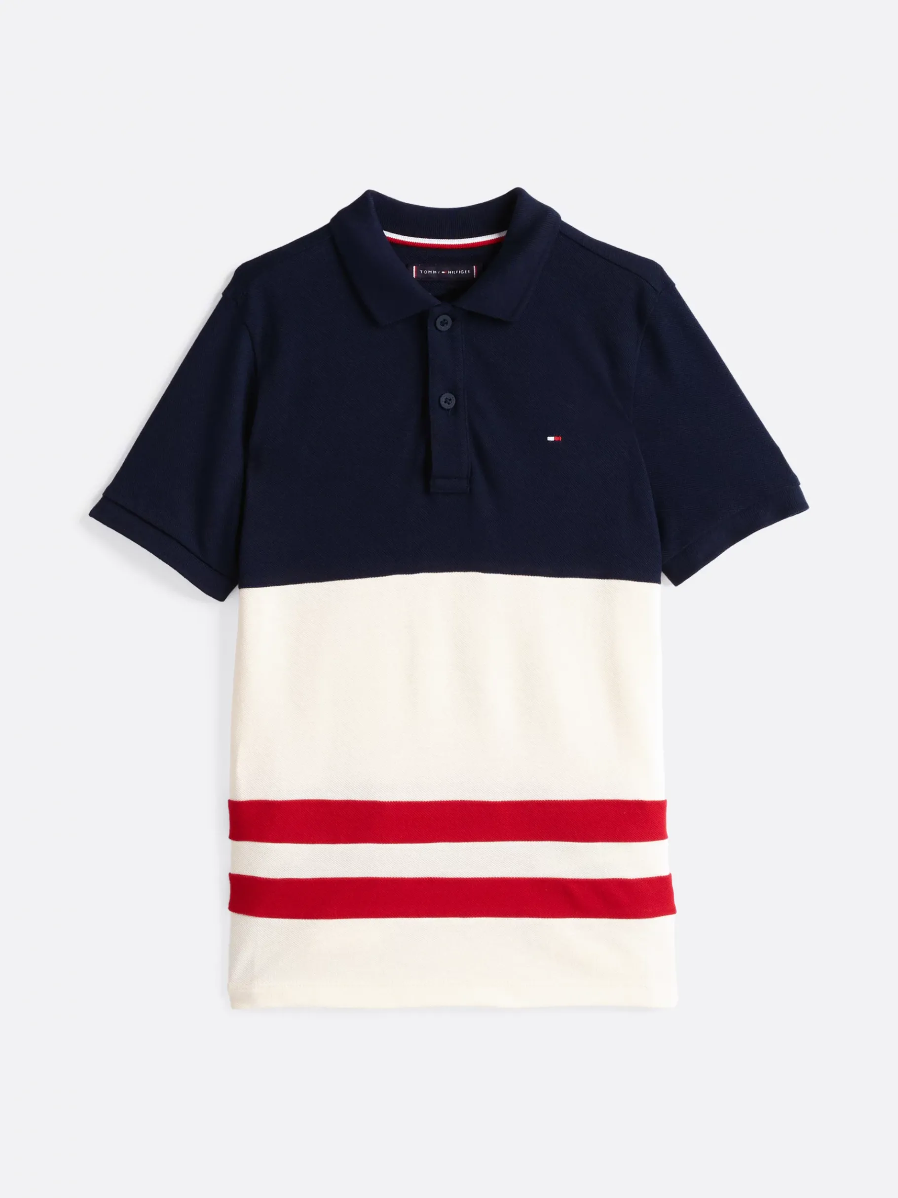 Tommy Hilfiger Poloshirt im Color Block-Design RED WHITE BLUE Cheap
