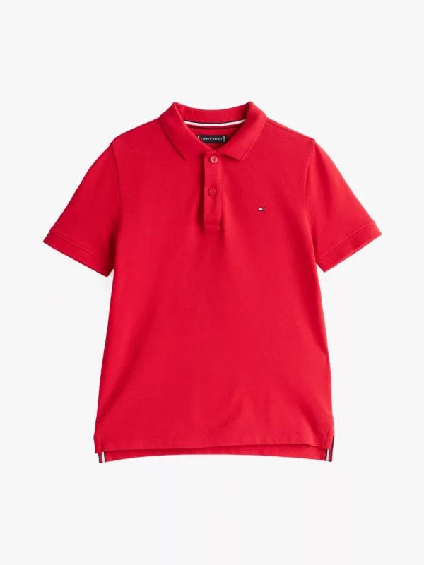 Tommy Hilfiger Polo-Shirt mit Kontrast-Besatz PRIMARY RED Outlet