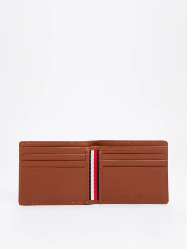 Tommy Hilfiger Premium Leather Bifold-Brieftasche WINTER COGNAC Sale