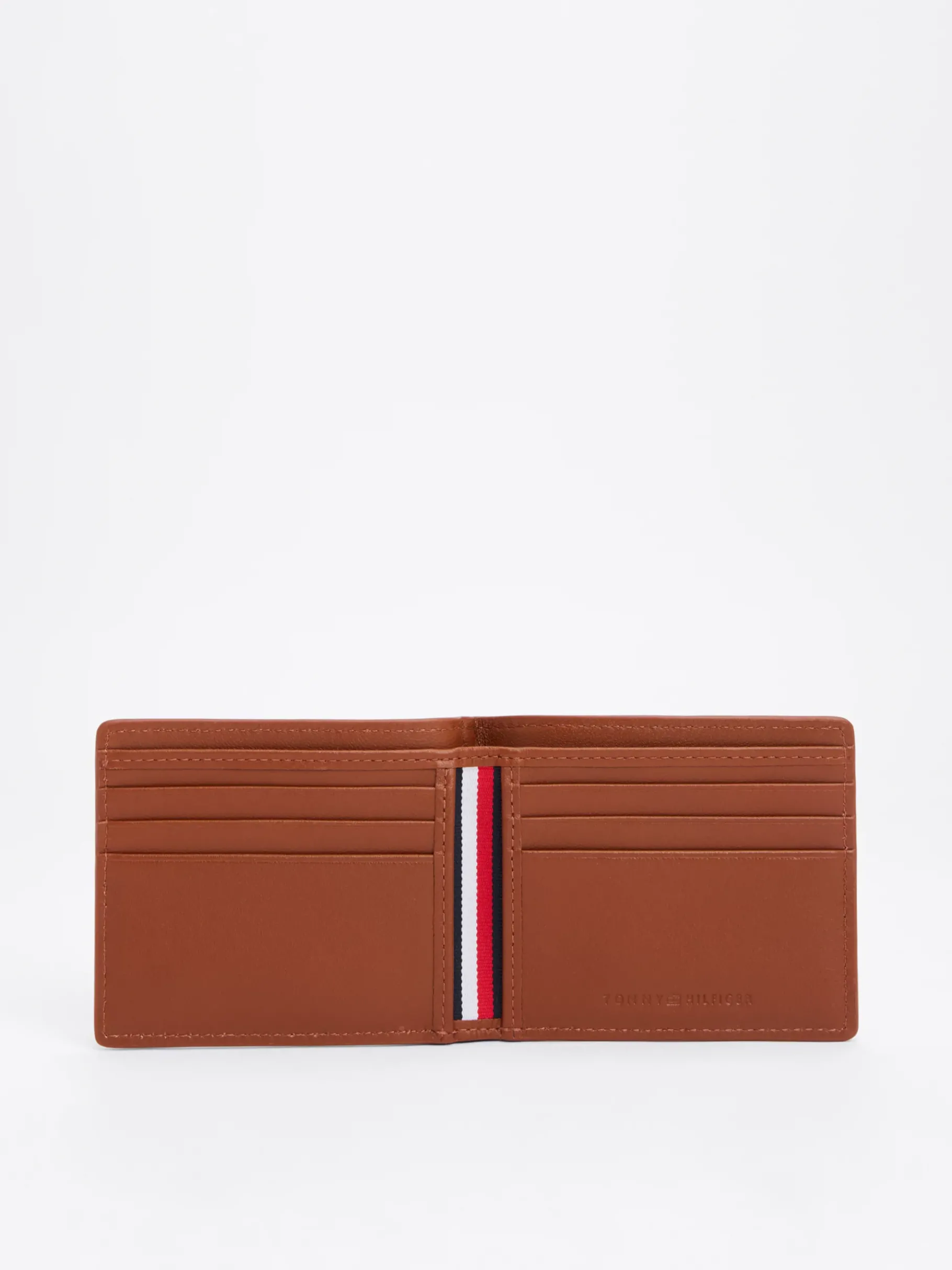 Tommy Hilfiger Premium Leather Bifold-Brieftasche WINTER COGNAC Sale