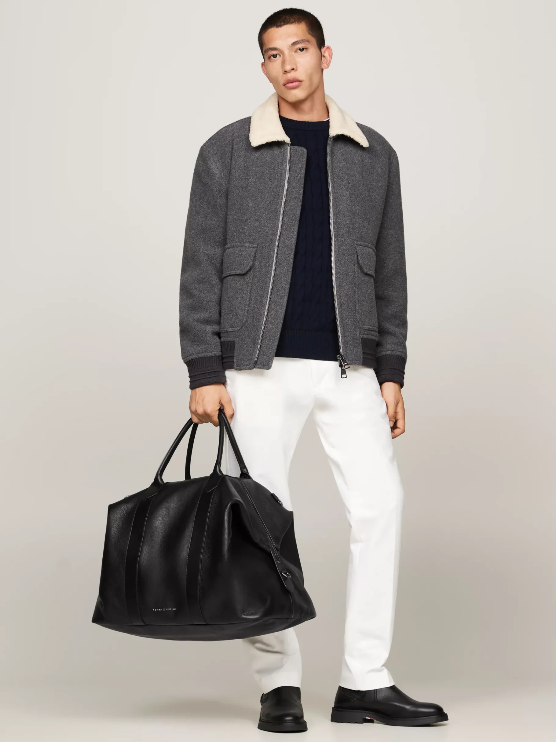 Tommy Hilfiger Premium Leather Dufflebag BLACK Clearance