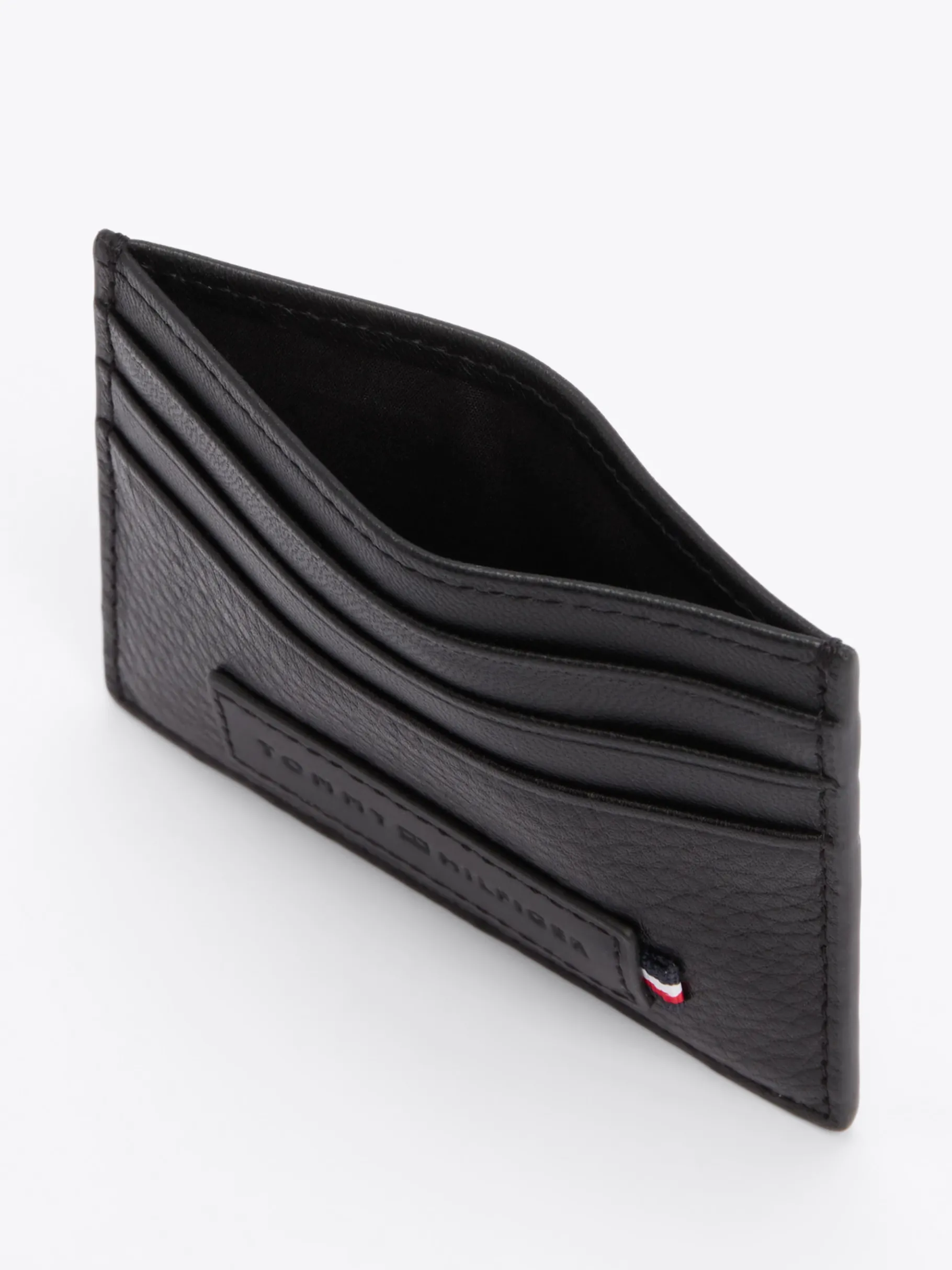 Tommy Hilfiger Premium Leather Kreditkartenetui mit Logo BLACK Clearance