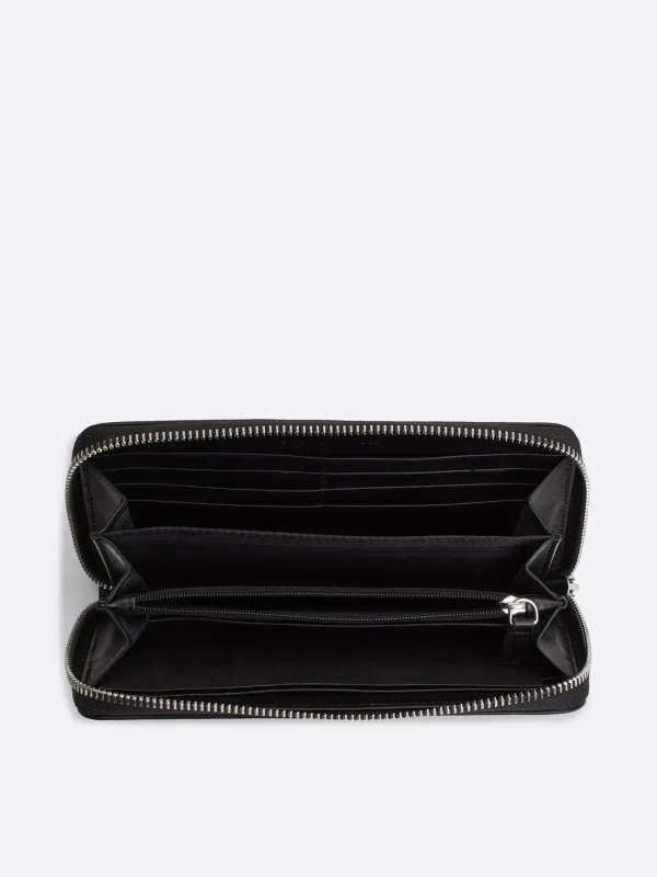 Tommy Hilfiger Premium Leather Reißverschluss-Brieftasche BLACK Store