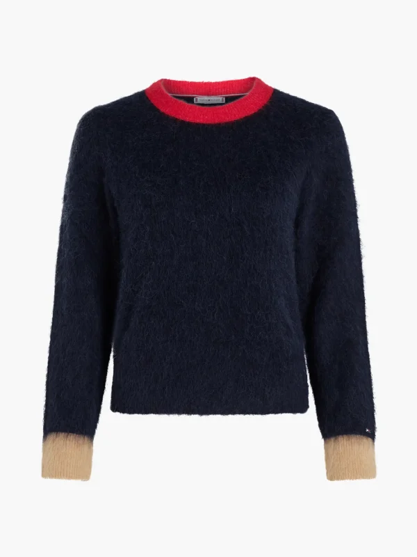 Tommy Hilfiger Pullover aus Alpakawollmix mit Rundhalsausschnitt DESERT SKY Outlet