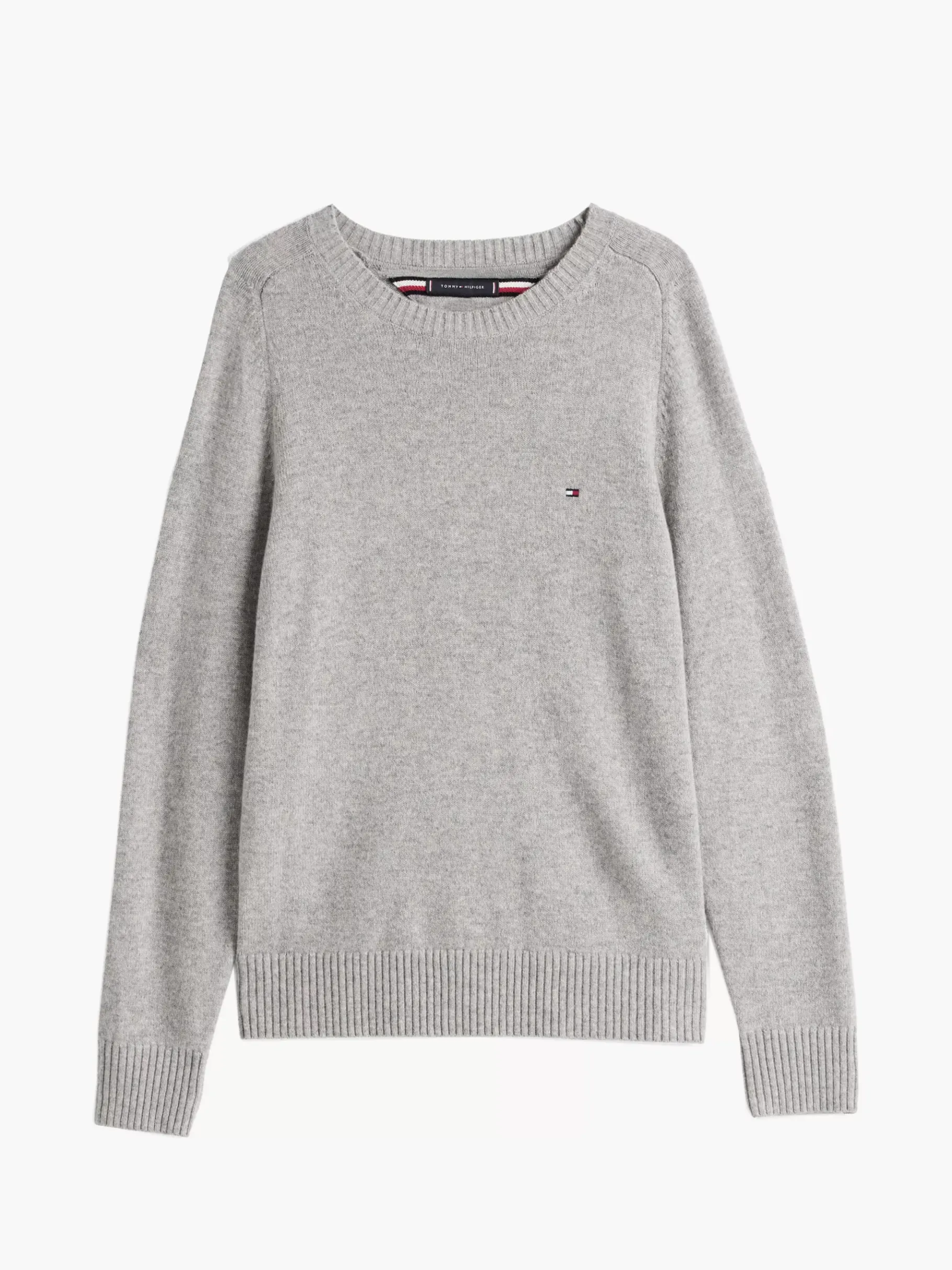 Tommy Hilfiger Pullover aus reiner Wolle LIGHT GREY HEATHER Cheap