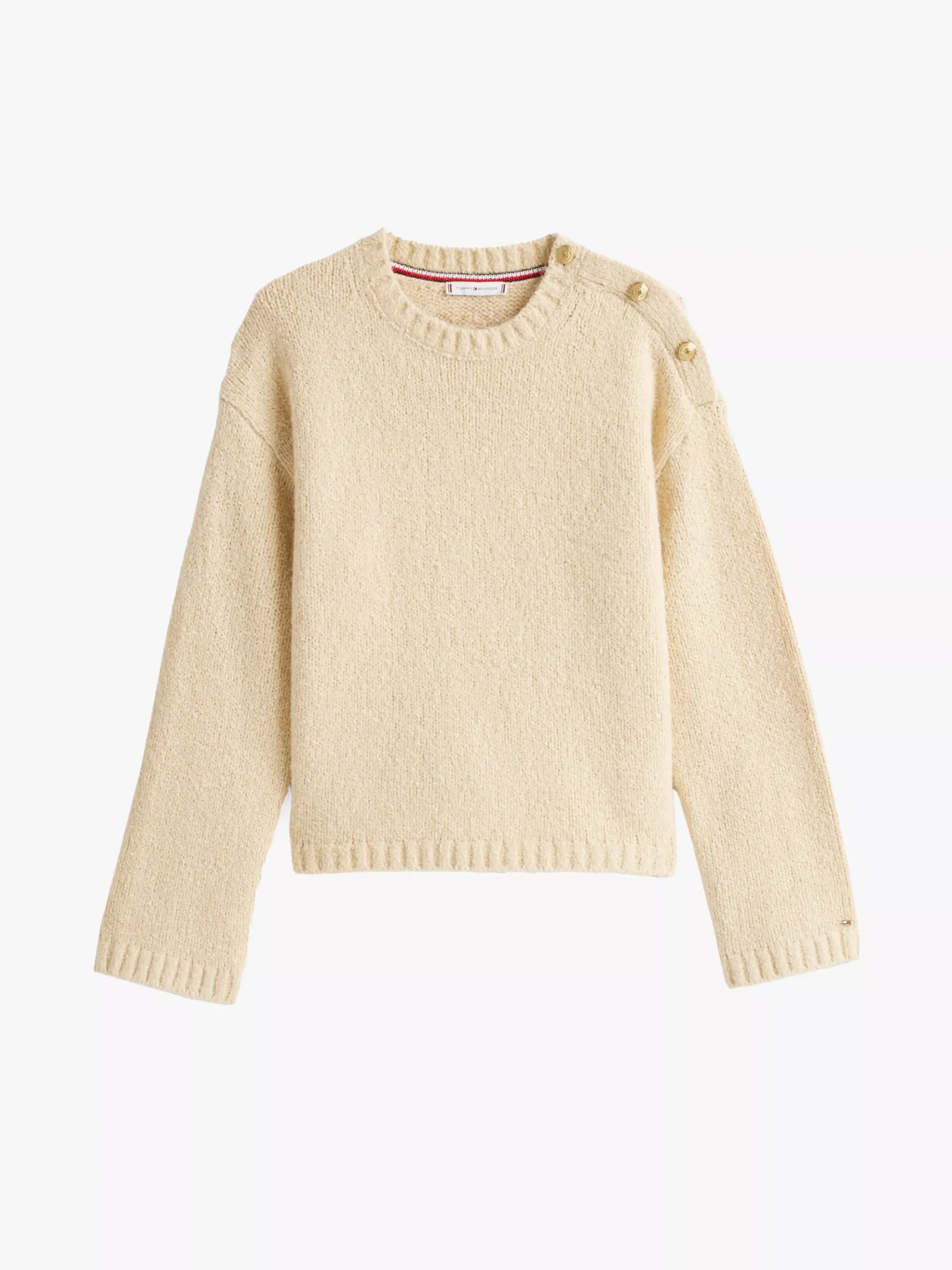 Tommy Hilfiger Pullover aus Strukturstrick mit Knöpfen COUNTRY IVORY Best