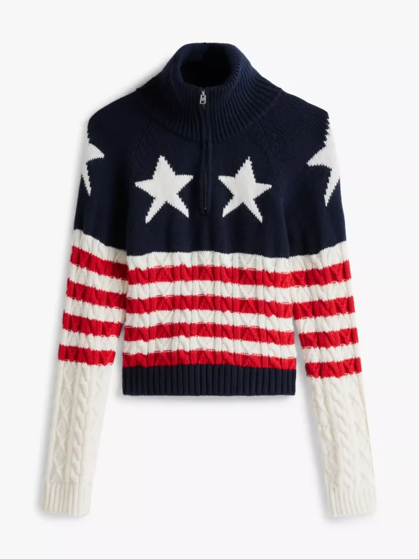 Tommy Hilfiger Pullover im Sternen-Design mit Wollanteil ANCIENT WHITE / MULTI Clearance