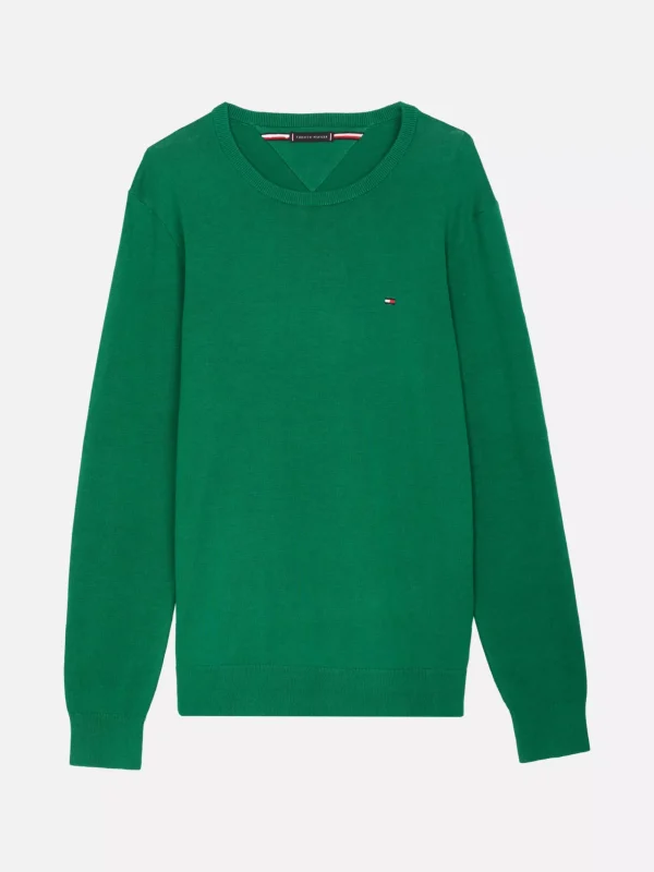 Tommy Hilfiger Pullover mit Flag-Stickerei NOUVEAU GREEN Online