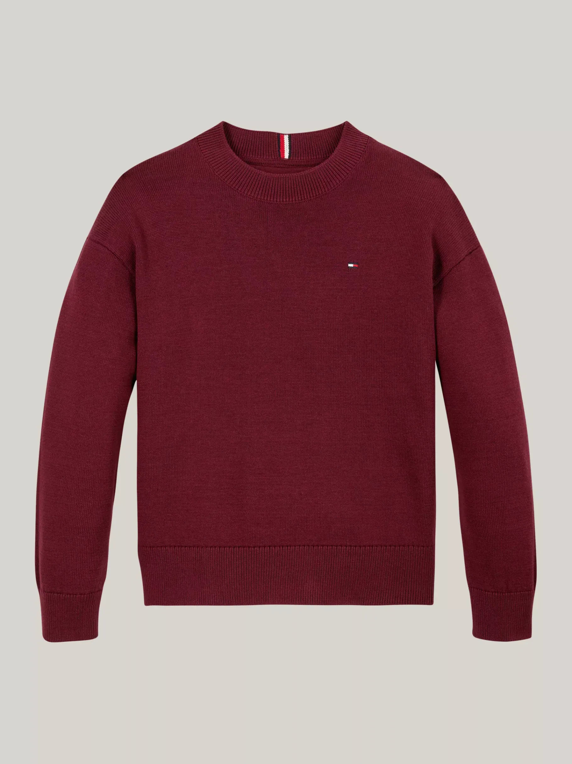 Tommy Hilfiger Pullover mit Flag-Stickerei DEEP ROUGE Sale