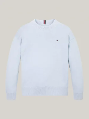 Tommy Hilfiger Pullover mit Flag-Stickerei BREEZY BLUE New