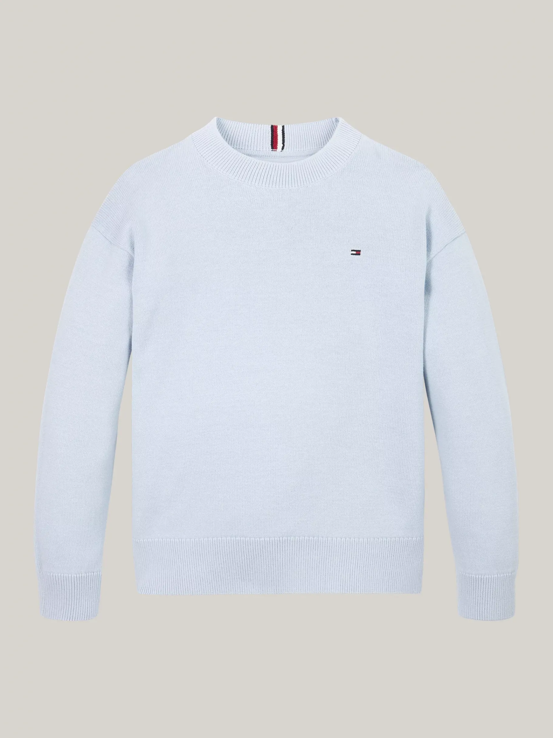 Tommy Hilfiger Pullover mit Flag-Stickerei BREEZY BLUE New