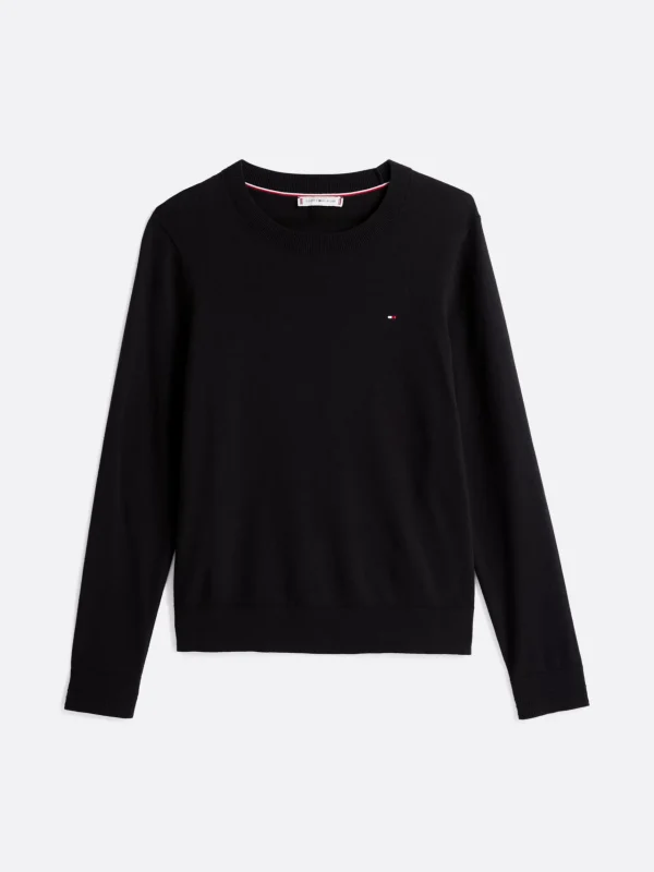 Tommy Hilfiger Pullover mit Rundhalsausschnitt BLACK Outlet