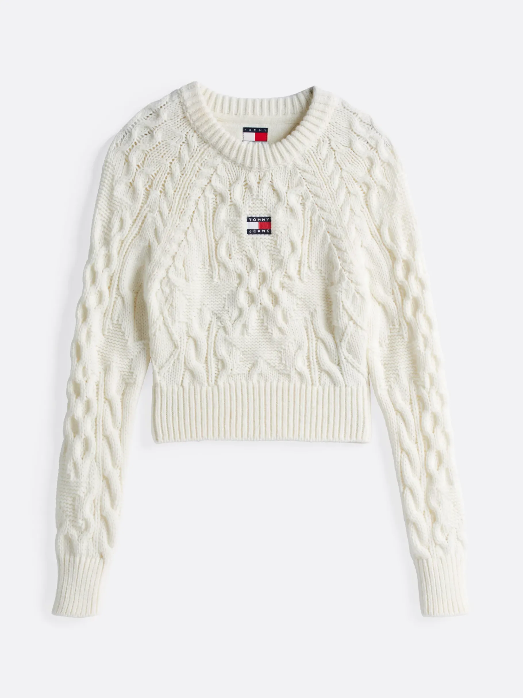 Tommy Hilfiger Pullover mit Zopfmuster und Sternen ANCIENT WHITE Cheap