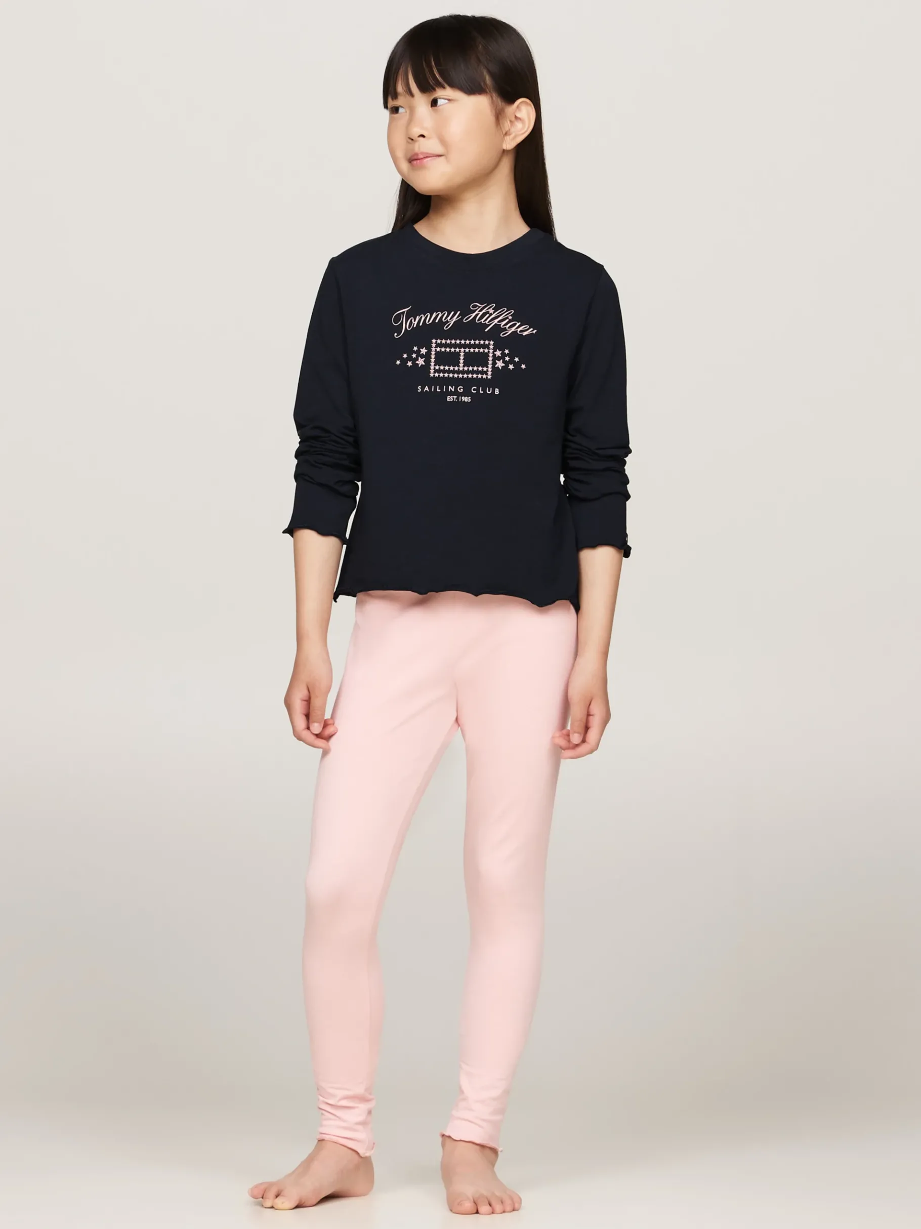 Tommy Hilfiger Pyjama mit Langarm-Top SOFT ROSE/DESERT SKY Hot