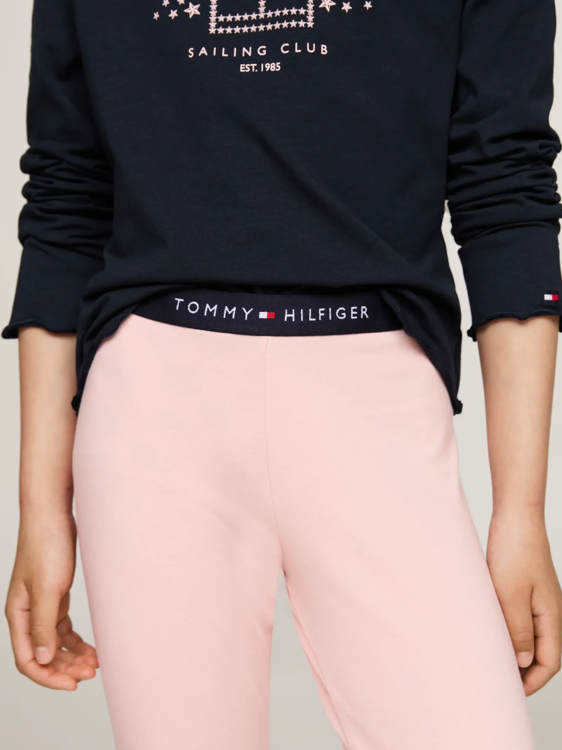 Tommy Hilfiger Pyjama mit Langarm-Top SOFT ROSE/DESERT SKY Hot