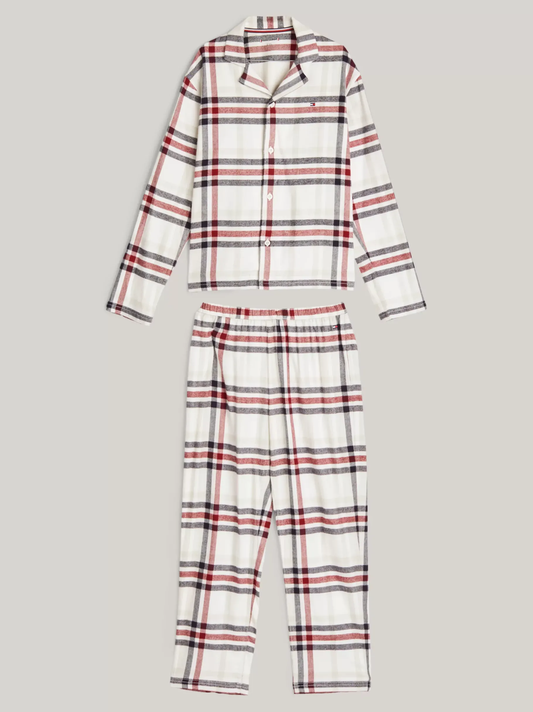 Tommy Hilfiger Pyjama mit Print im Geschenkset HERITAGE CHECK IVORY Best Sale