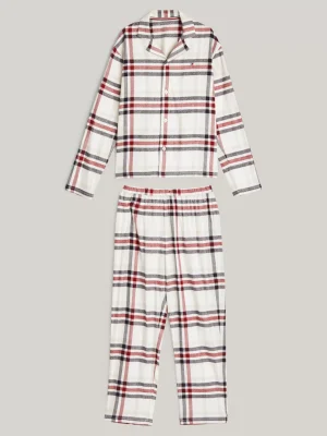 Tommy Hilfiger Pyjama mit Print im Geschenkset HERITAGE CHECK IVORY Best Sale