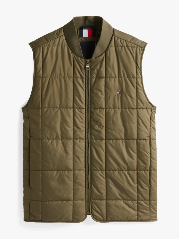 Tommy Hilfiger Quadratisch gesteppte Weste ARMY GREEN Best Sale