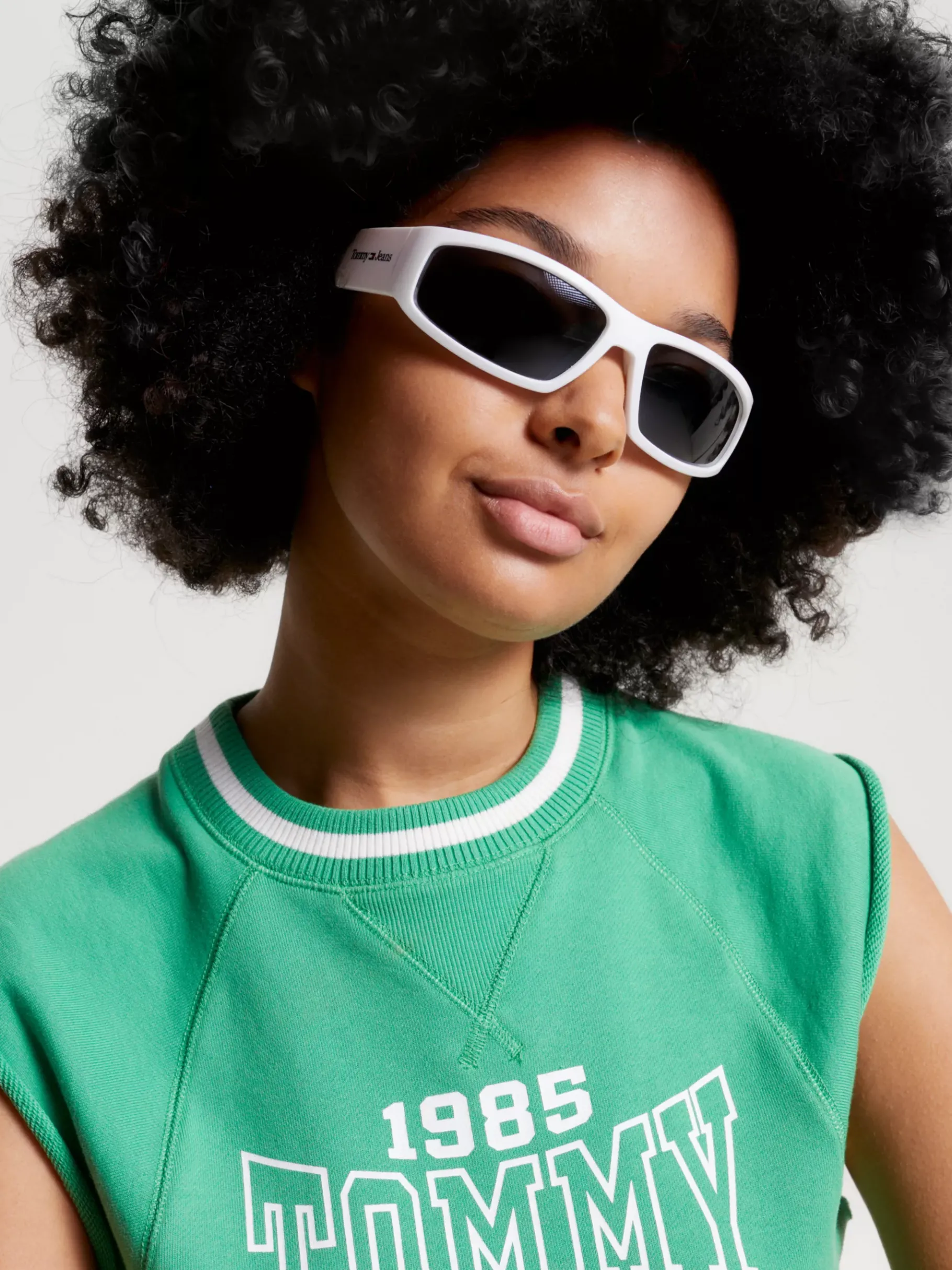 Tommy Hilfiger Rechteckige Sonnenbrille in Pink WHITE Store