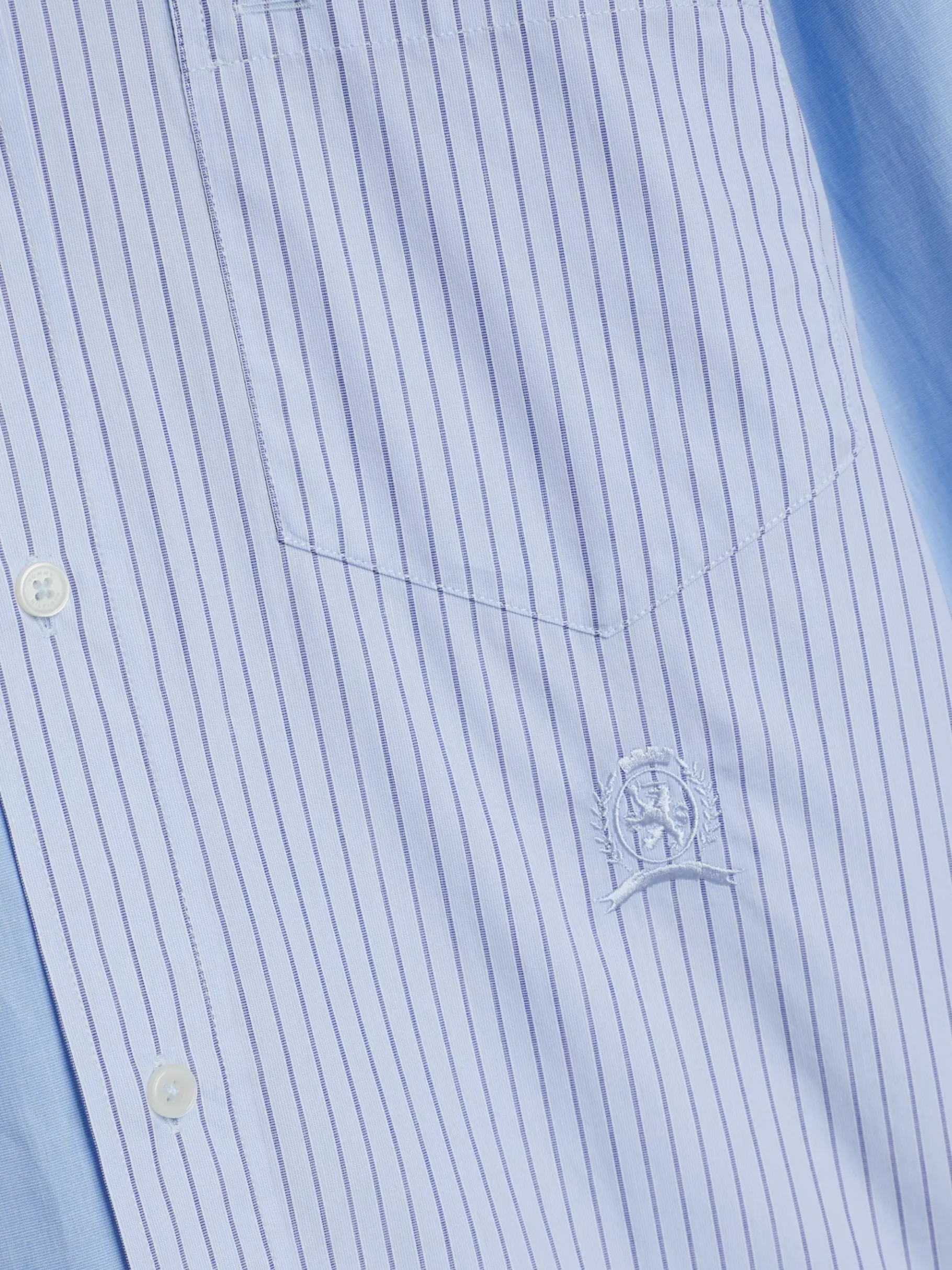 Tommy Hilfiger Regular Fit Color Block-Bluse mit Wappen VESSEL BLUE Discount