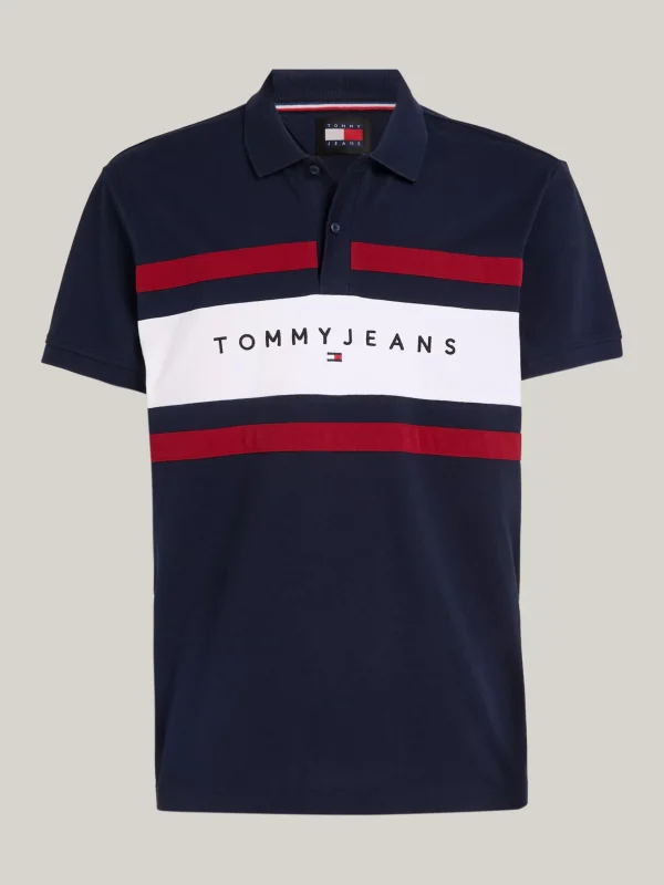 Tommy Hilfiger Regular Fit Color Block-Poloshirt mit Logo DARK NIGHT NAVY Outlet