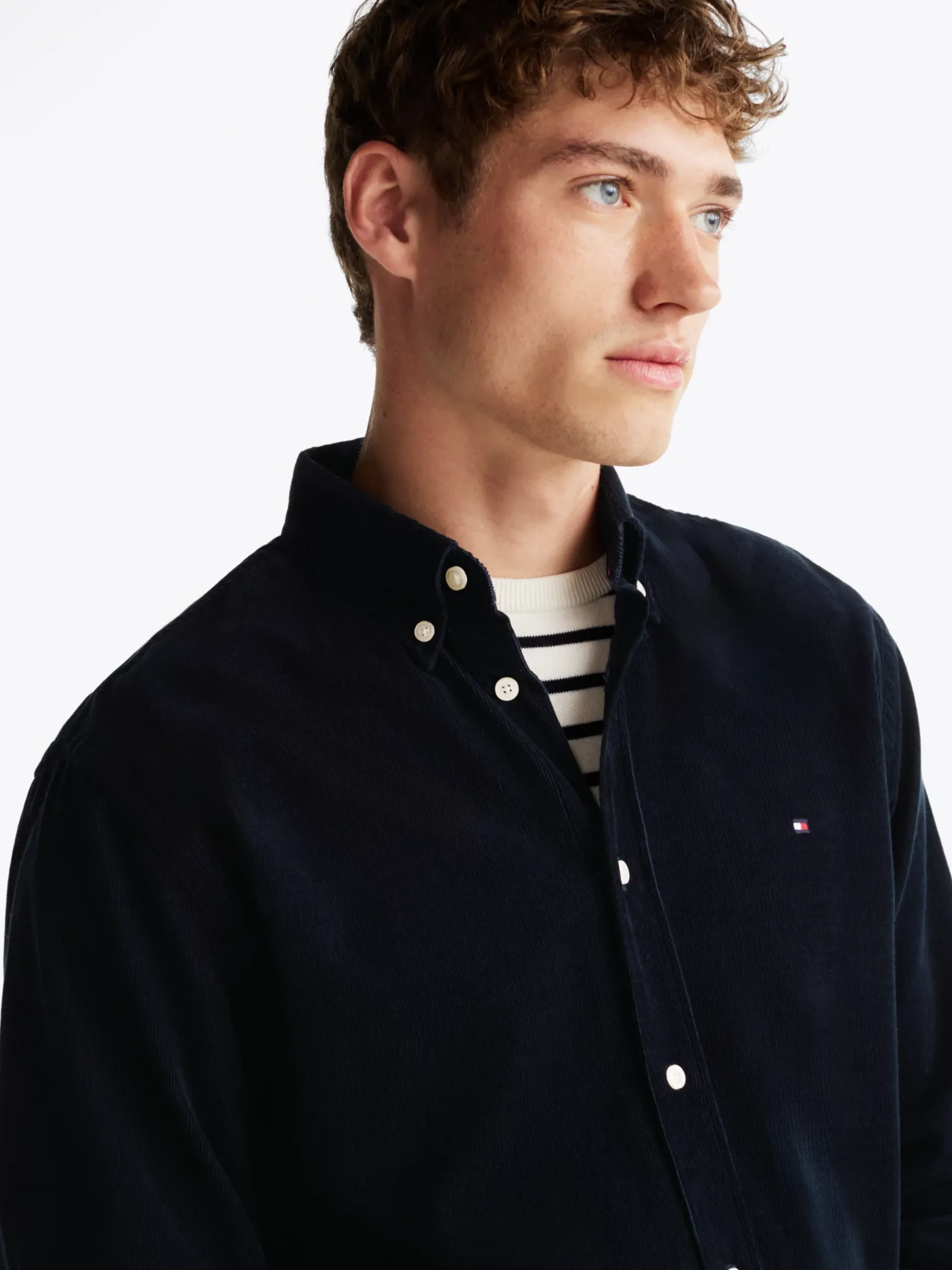 Tommy Hilfiger Regular Fit Cord-Hemd DESERT SKY Clearance