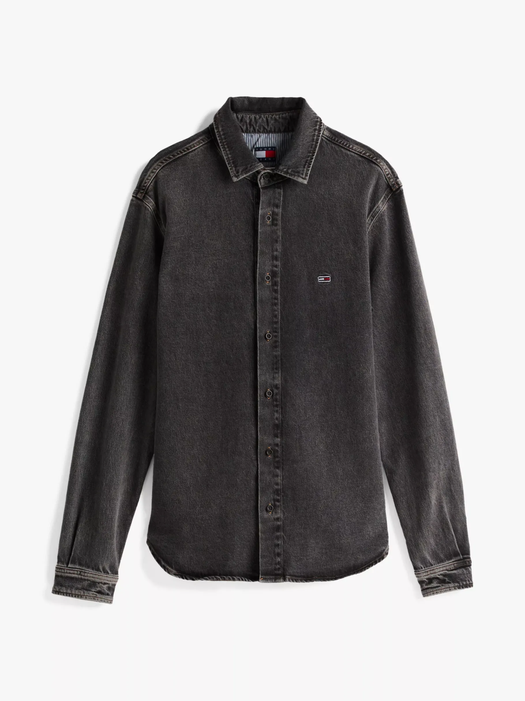 Tommy Hilfiger Regular Fit Denim-Overshirt mit Fade-Effekt DENIM BLACK New