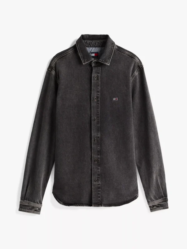 Tommy Hilfiger Regular Fit Denim-Overshirt mit Fade-Effekt DENIM BLACK New
