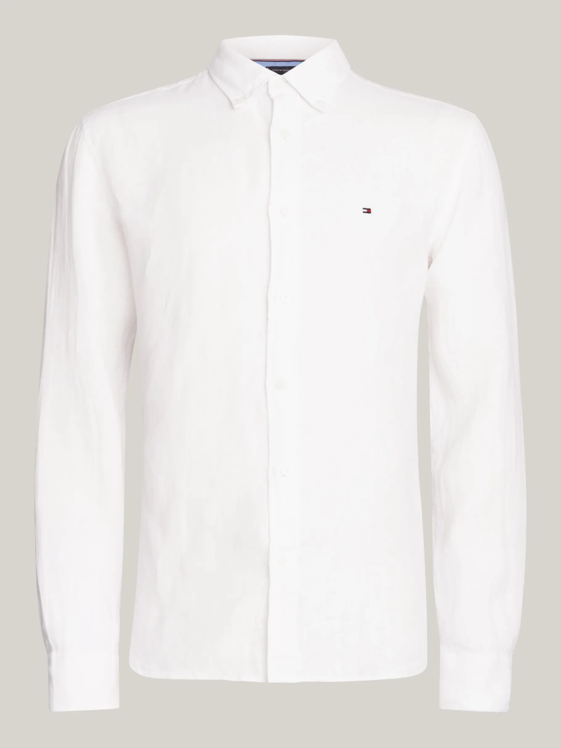 Tommy Hilfiger Regular Fit Hemd aus reinem Leinen OPTIC WHITE New