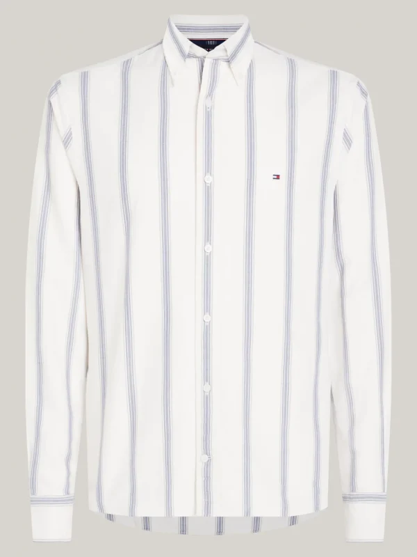 Tommy Hilfiger Regular Fit Hemd mit Shadow-Streifen ANCIENT WHITE/DARK NAVY/DARK MAGMA Discount