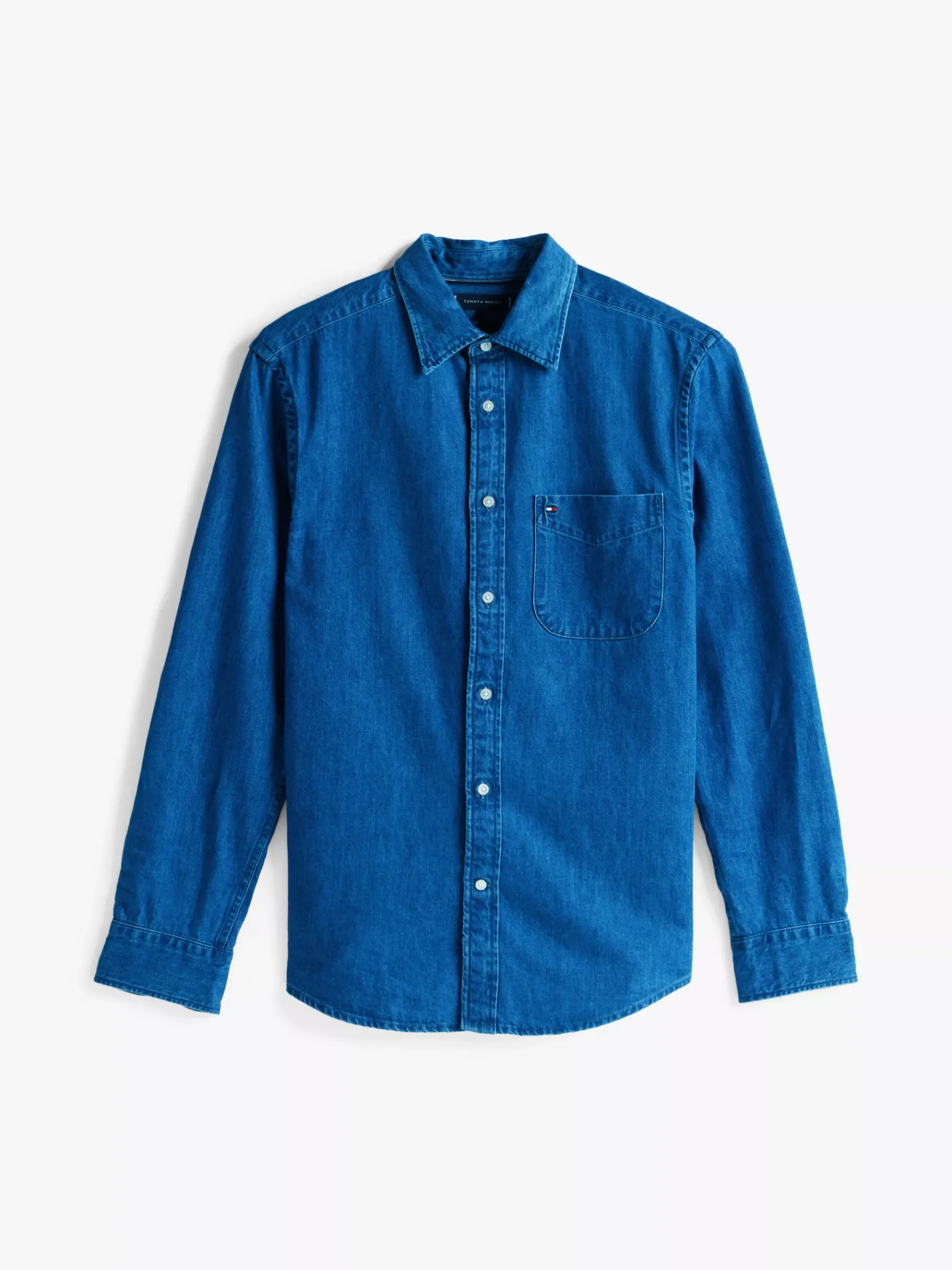 Tommy Hilfiger Regular Fit Jeanshemd DARK BLUE DENIM New
