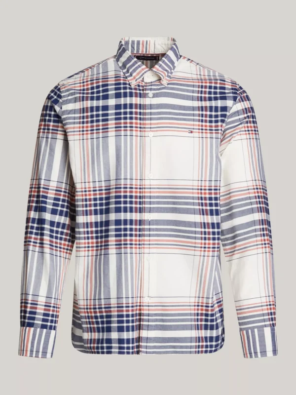 Tommy Hilfiger Regular Fit Karo-Hemd aus Oxford-Baumwolle ANCIENT WHITE / MULTI Cheap