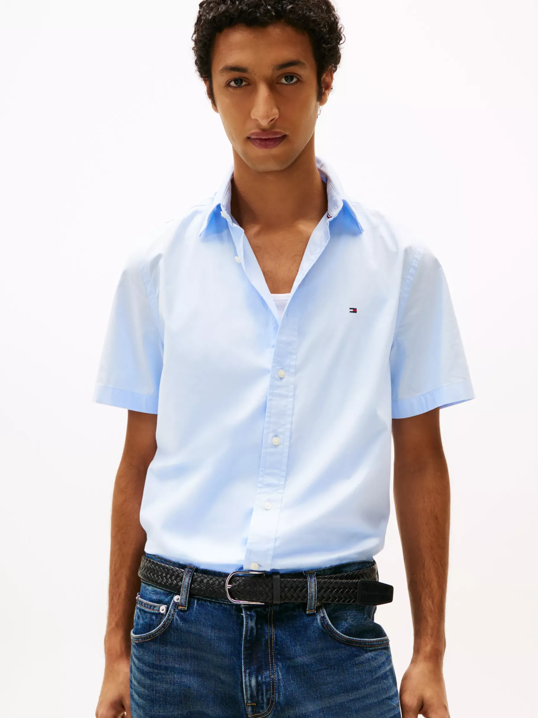 Tommy Hilfiger Regular Fit Kurzarm-Hemd SWEET BLUE Clearance