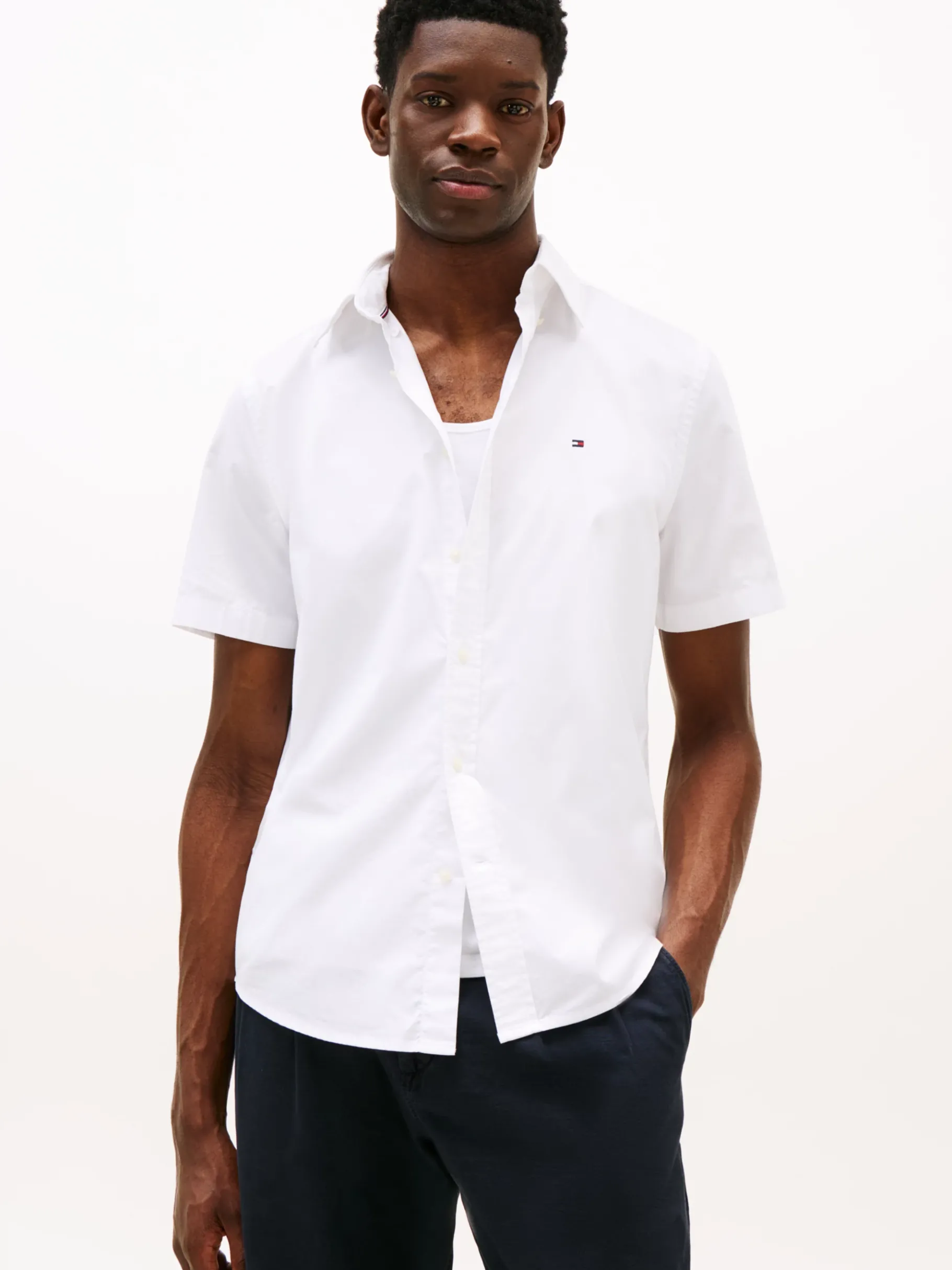 Tommy Hilfiger Regular Fit Kurzarm-Hemd OPTIC WHITE Best