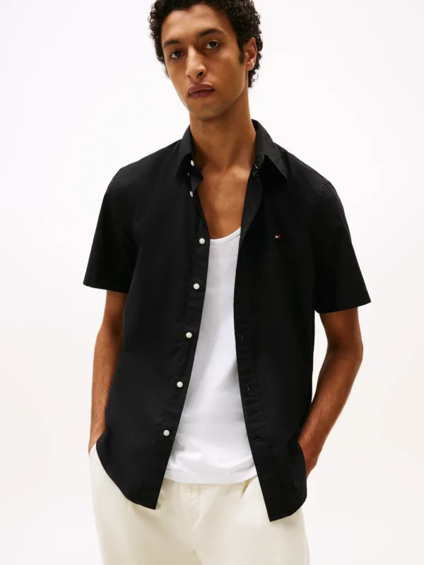 Tommy Hilfiger Regular Fit Kurzarm-Hemd BLACK Sale
