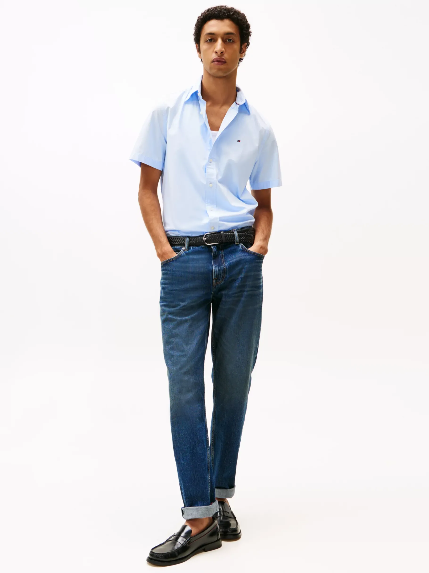 Tommy Hilfiger Regular Fit Kurzarm-Hemd SWEET BLUE Clearance