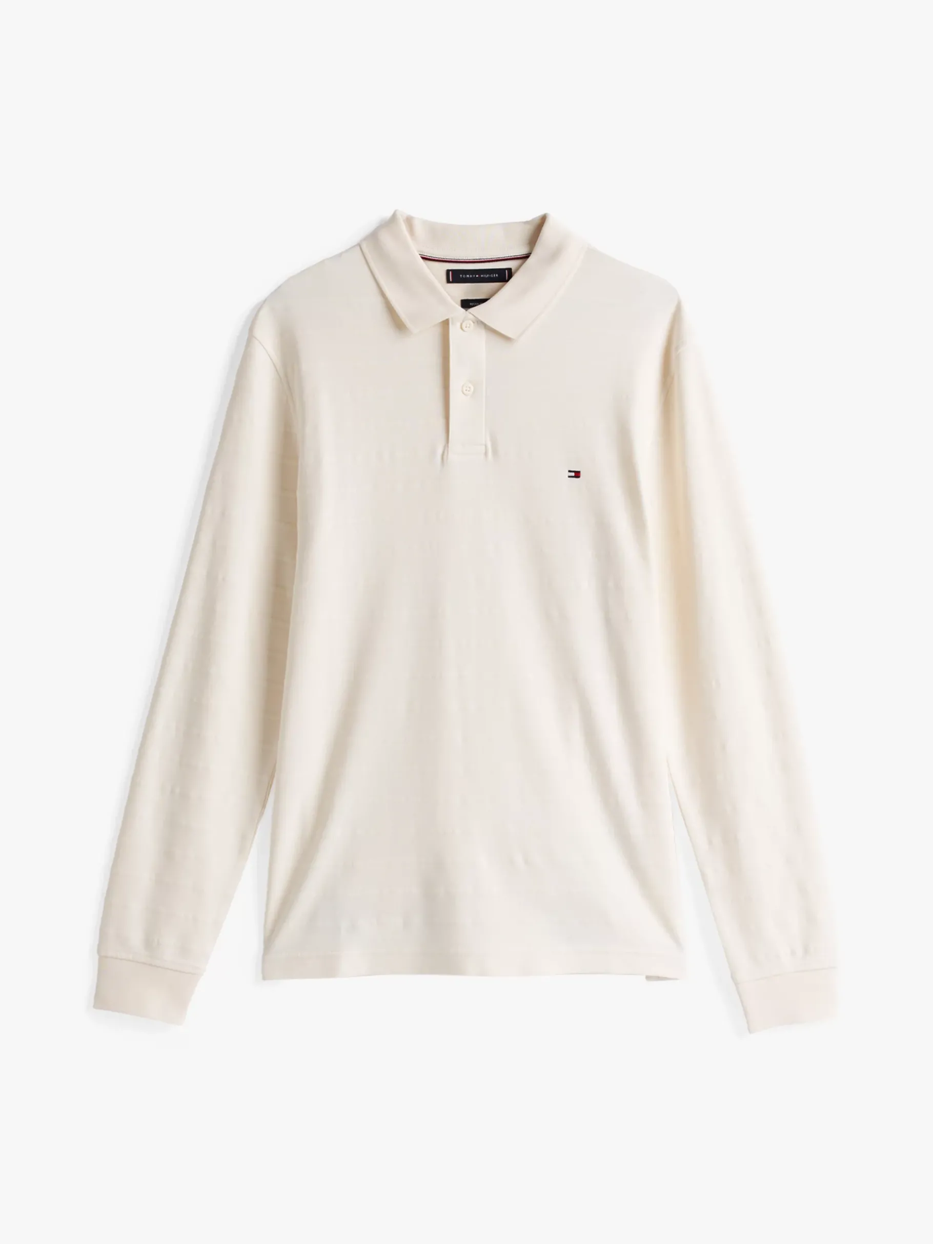 Tommy Hilfiger Regular Fit Langarm-Poloshirt IVORY PETAL Online