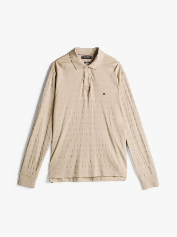 Tommy Hilfiger Regular Fit Langarm-Poloshirt SANDALWOOD Hot