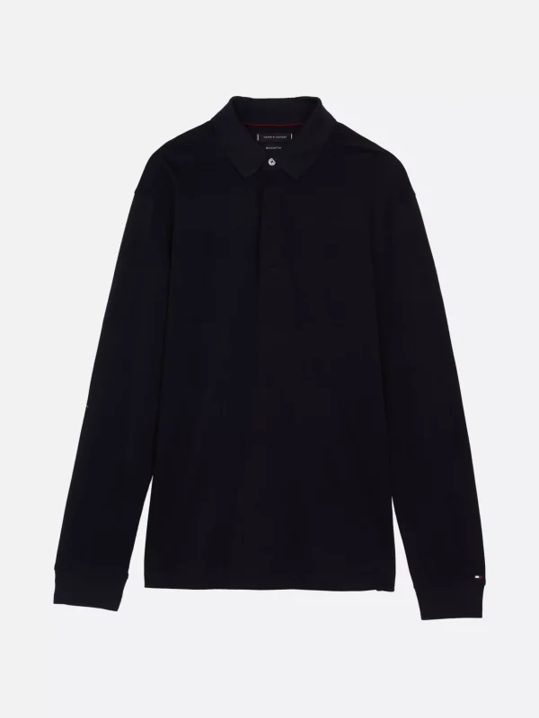 Tommy Hilfiger Regular Fit Langarm-Poloshirt DESERT SKY Flash Sale