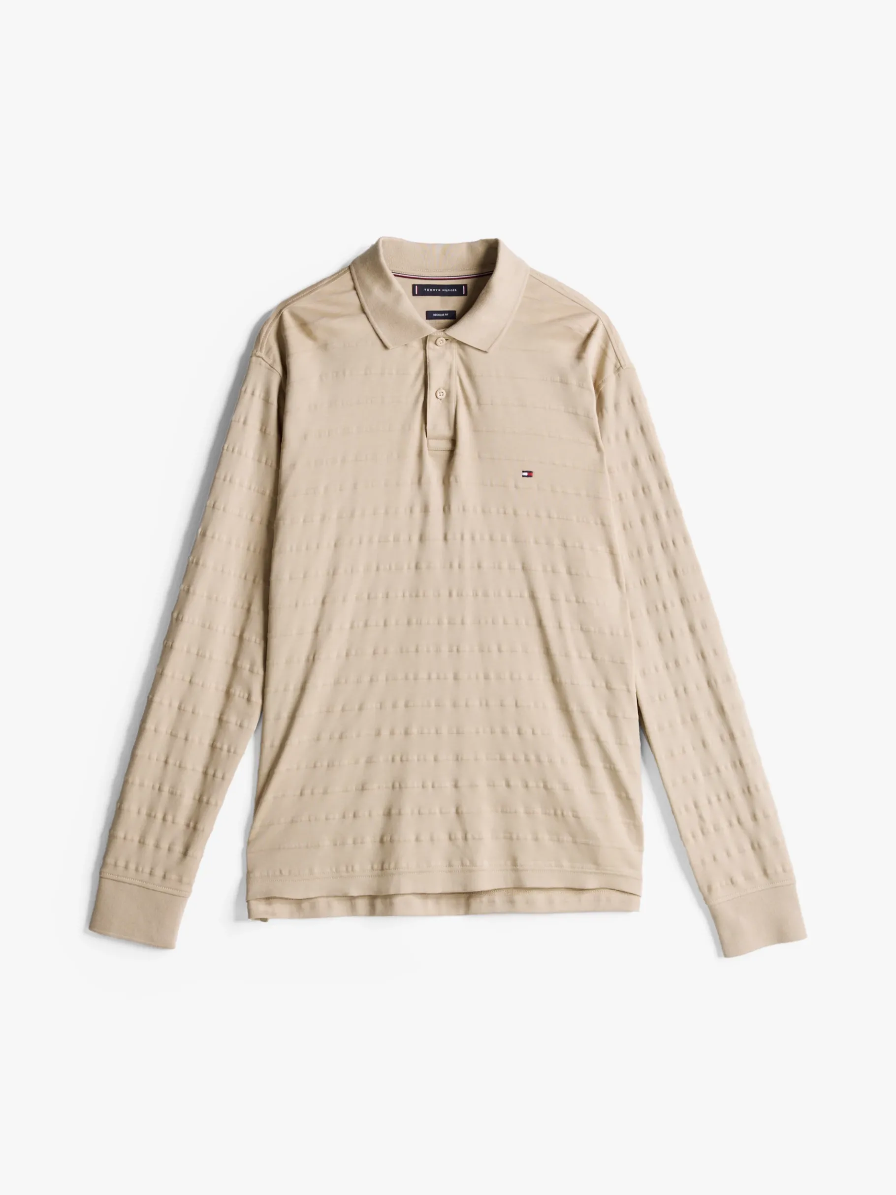 Tommy Hilfiger Regular Fit Langarm-Poloshirt SANDALWOOD Hot