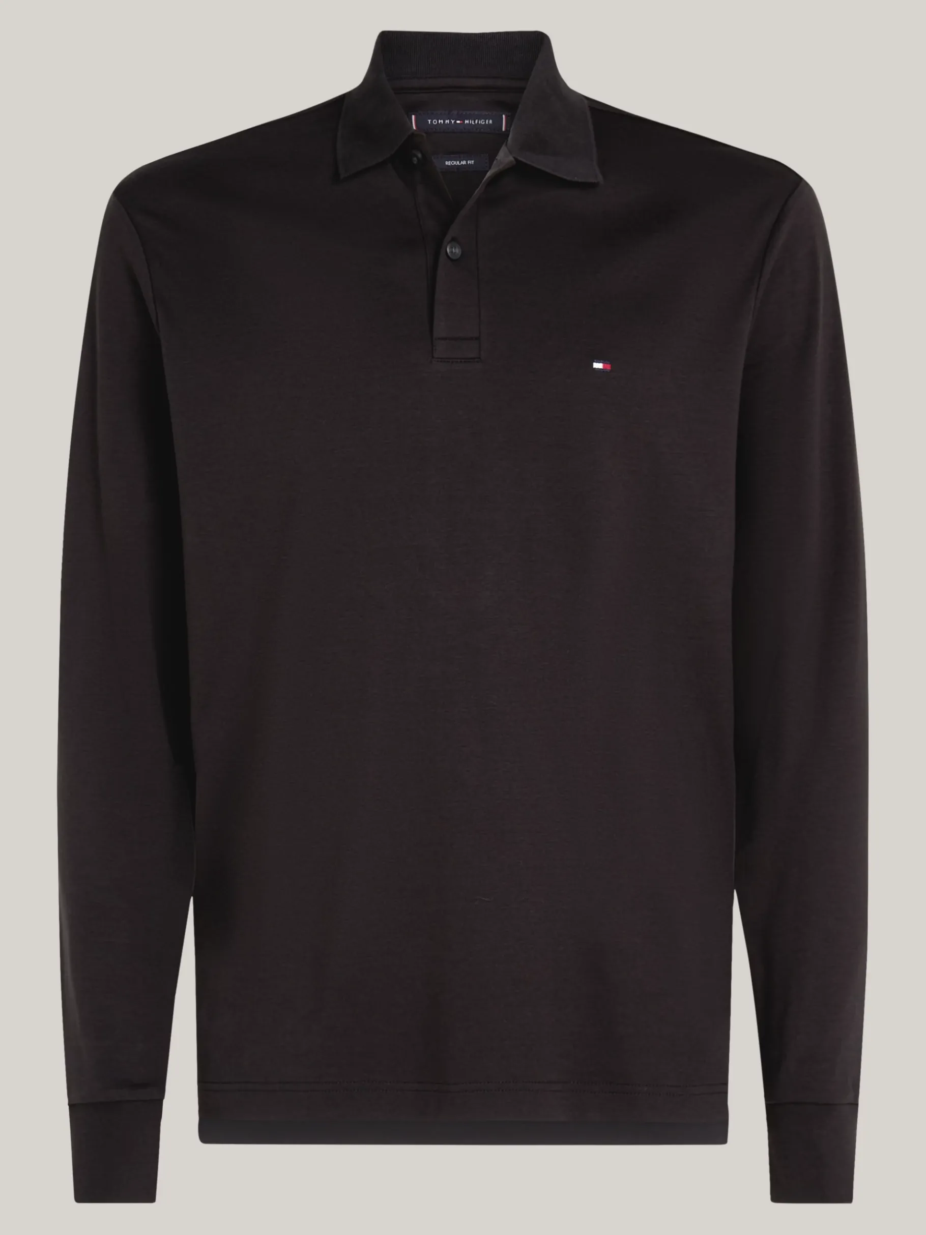 Tommy Hilfiger Regular Fit Langarm-Poloshirt BLACK Flash Sale