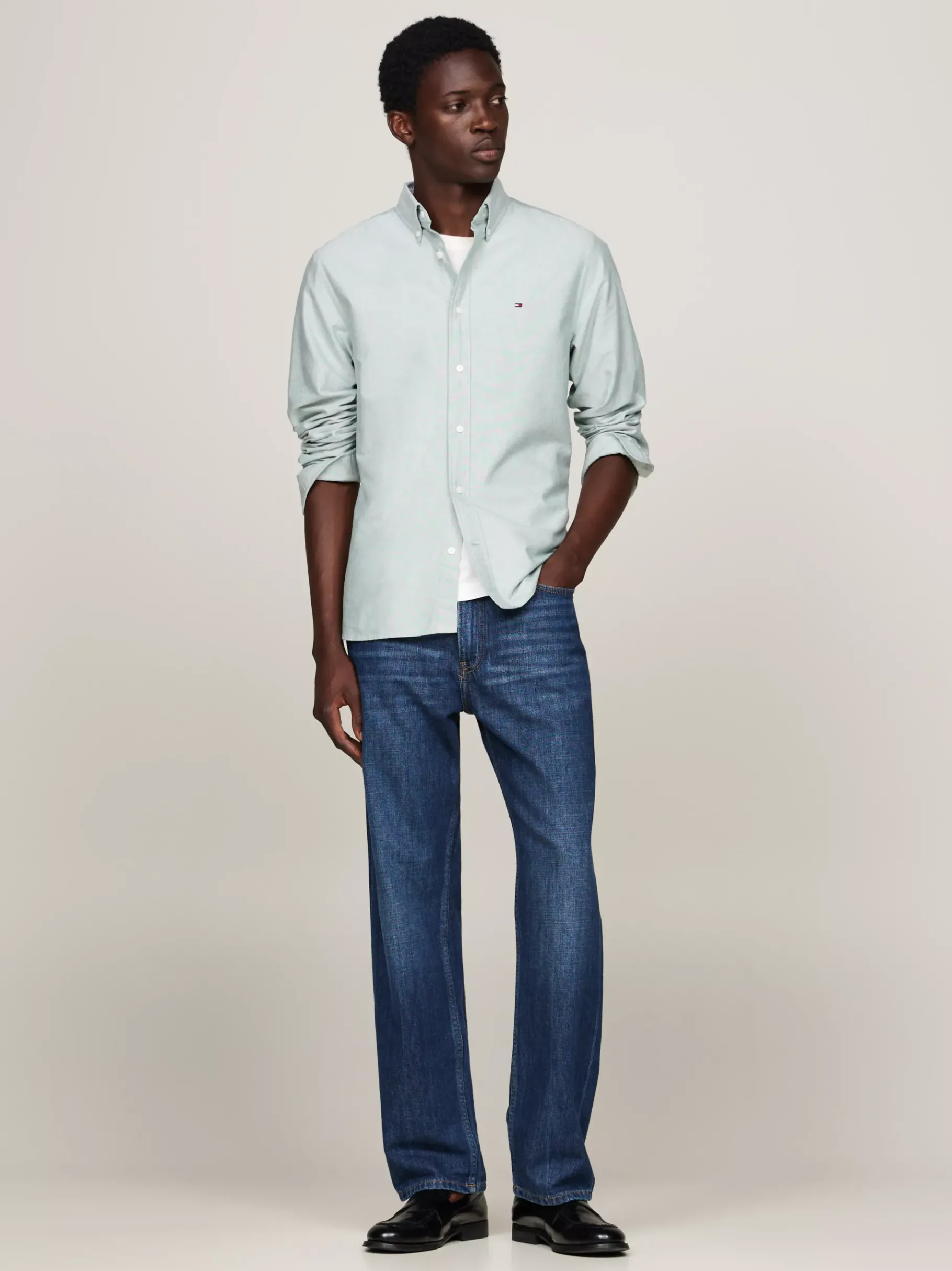 Tommy Hilfiger Regular Fit Oxford-Hemd ORNAMENTAL GREEN Best Sale