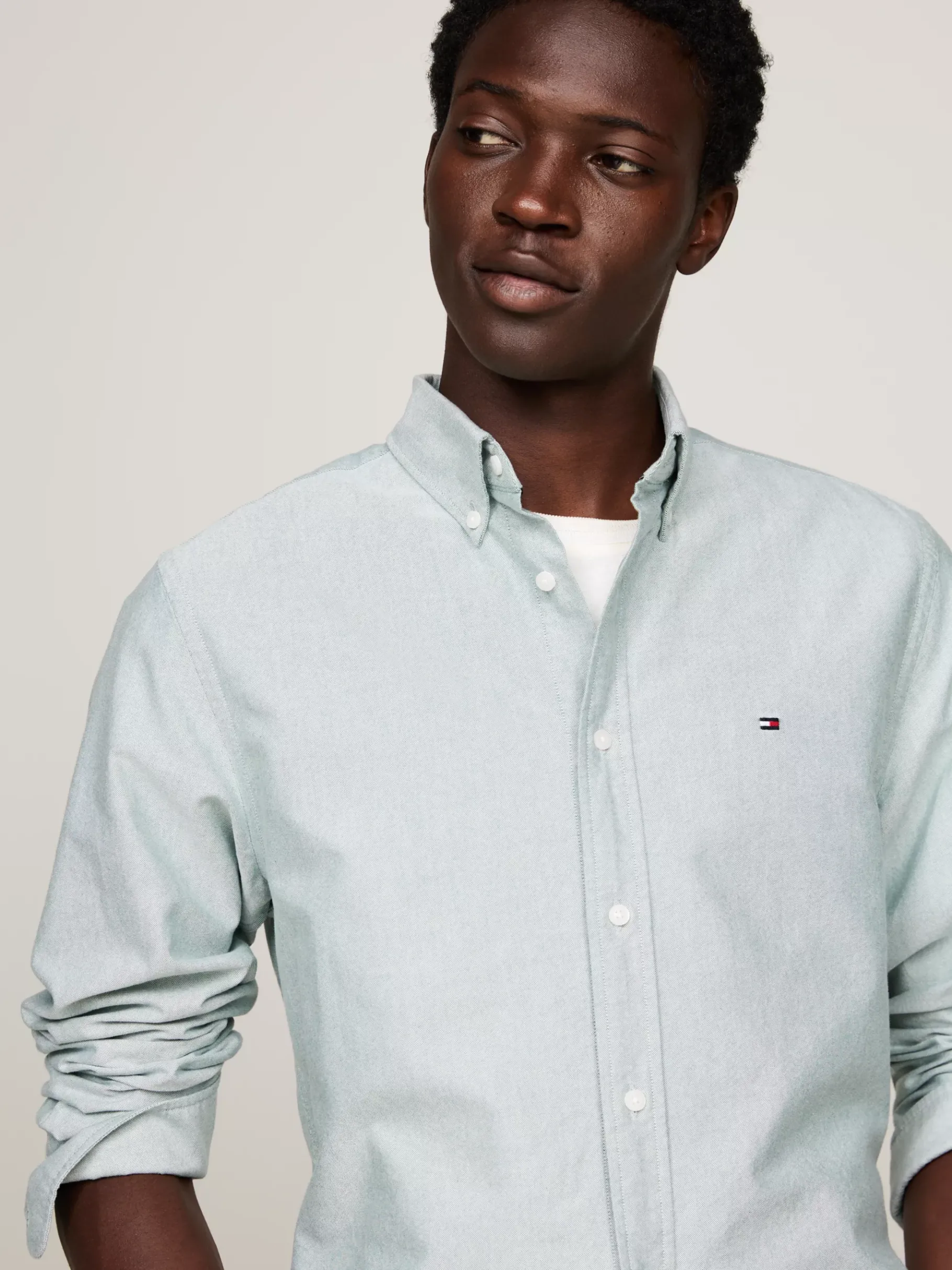 Tommy Hilfiger Regular Fit Oxford-Hemd ORNAMENTAL GREEN Best Sale