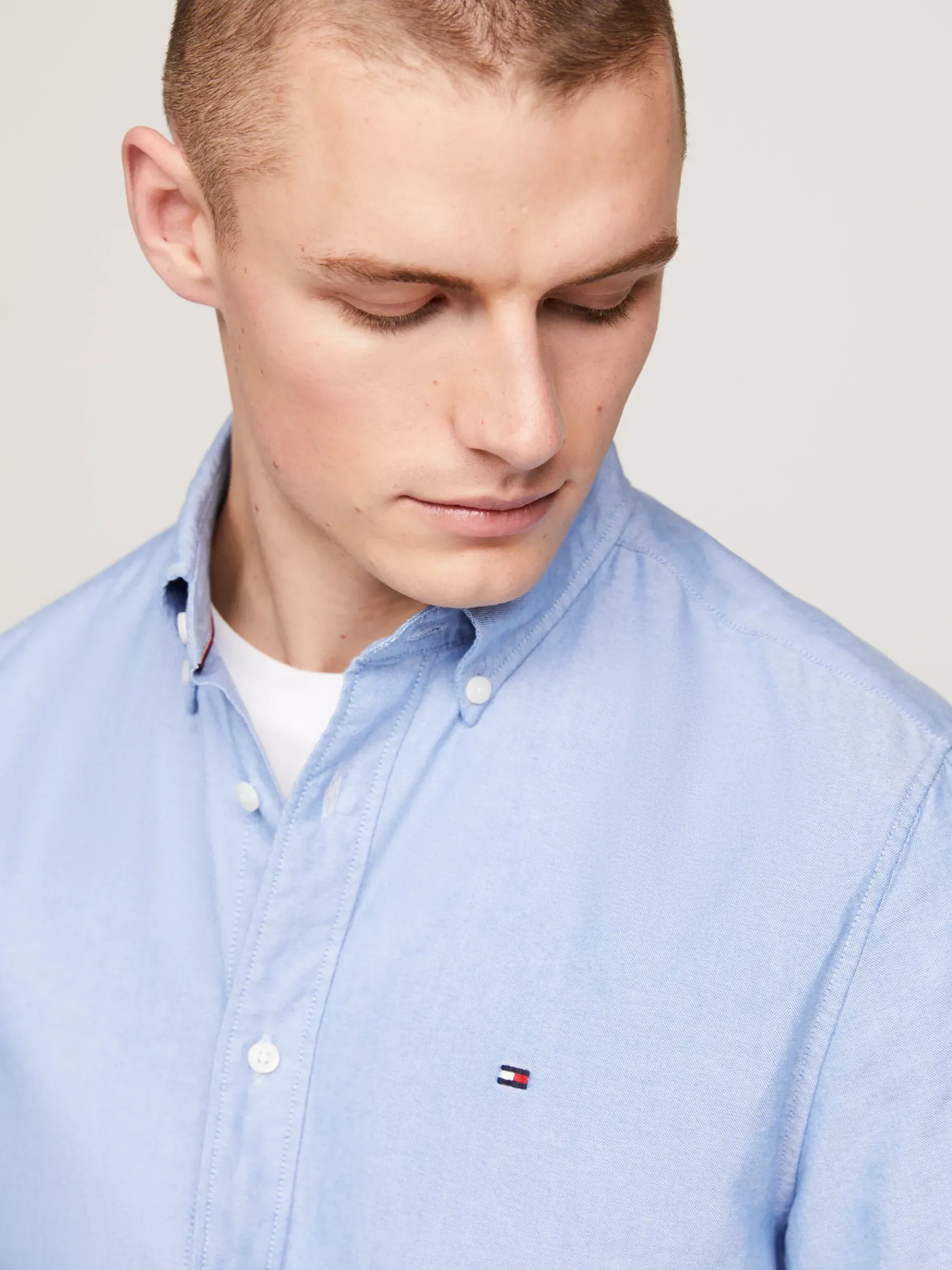 Tommy Hilfiger Regular Fit Oxford-Hemd SHIRT BLUE Cheap