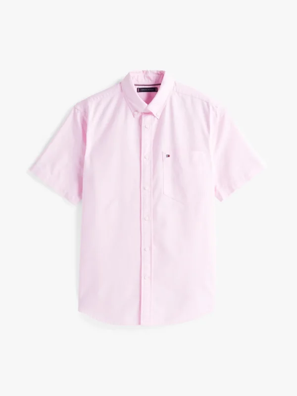 Tommy Hilfiger Regular Fit Oxford-Hemd mit kurzen Ärmeln ROSE PETAL Hot