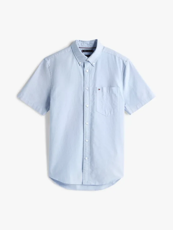 Tommy Hilfiger Regular Fit Oxford-Hemd mit kurzen Ärmeln SHIRT BLUE Flash Sale