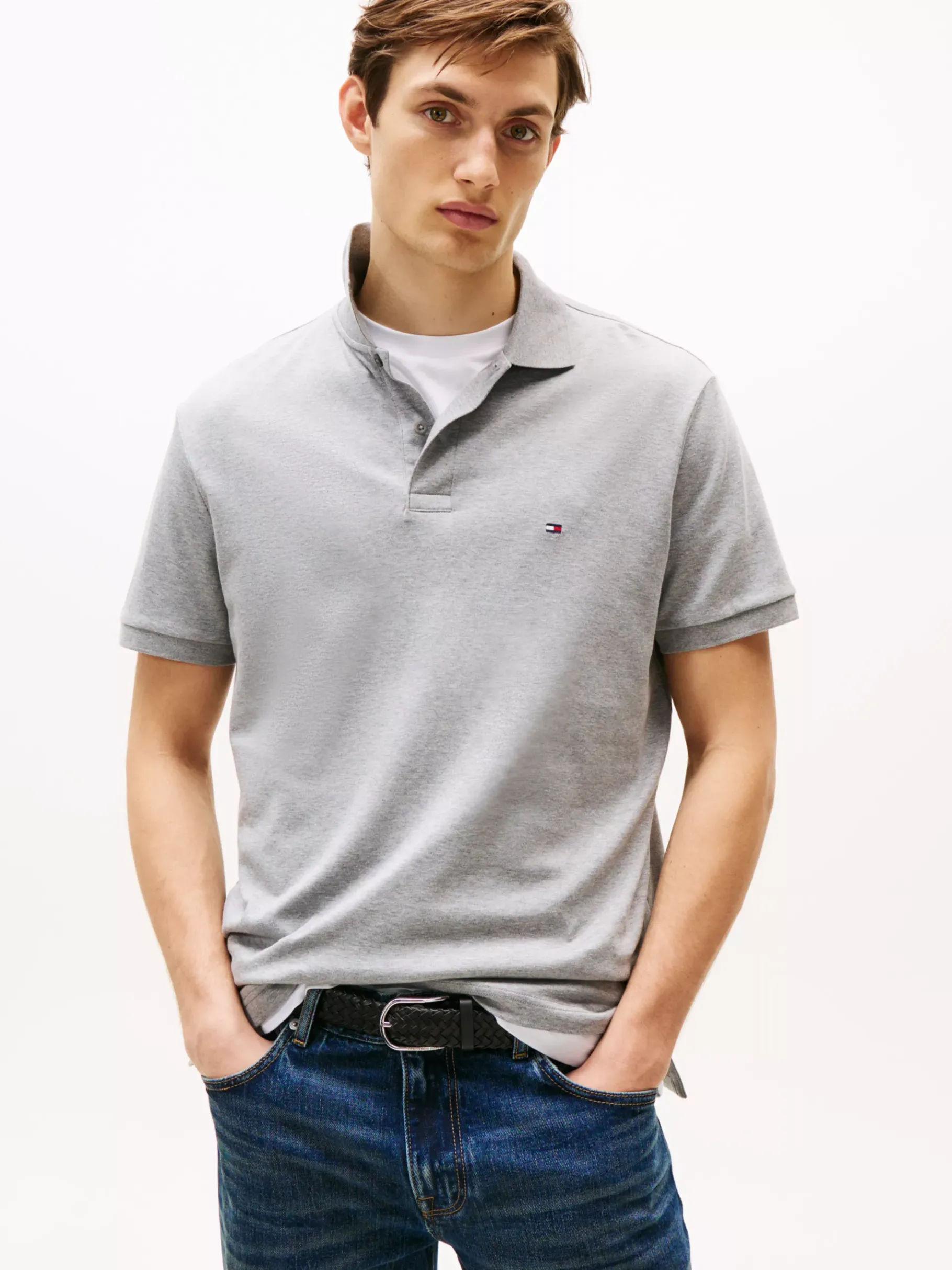 Tommy Hilfiger Regular Fit Poloshirt MEDIUM GREY HEATHER Best Sale