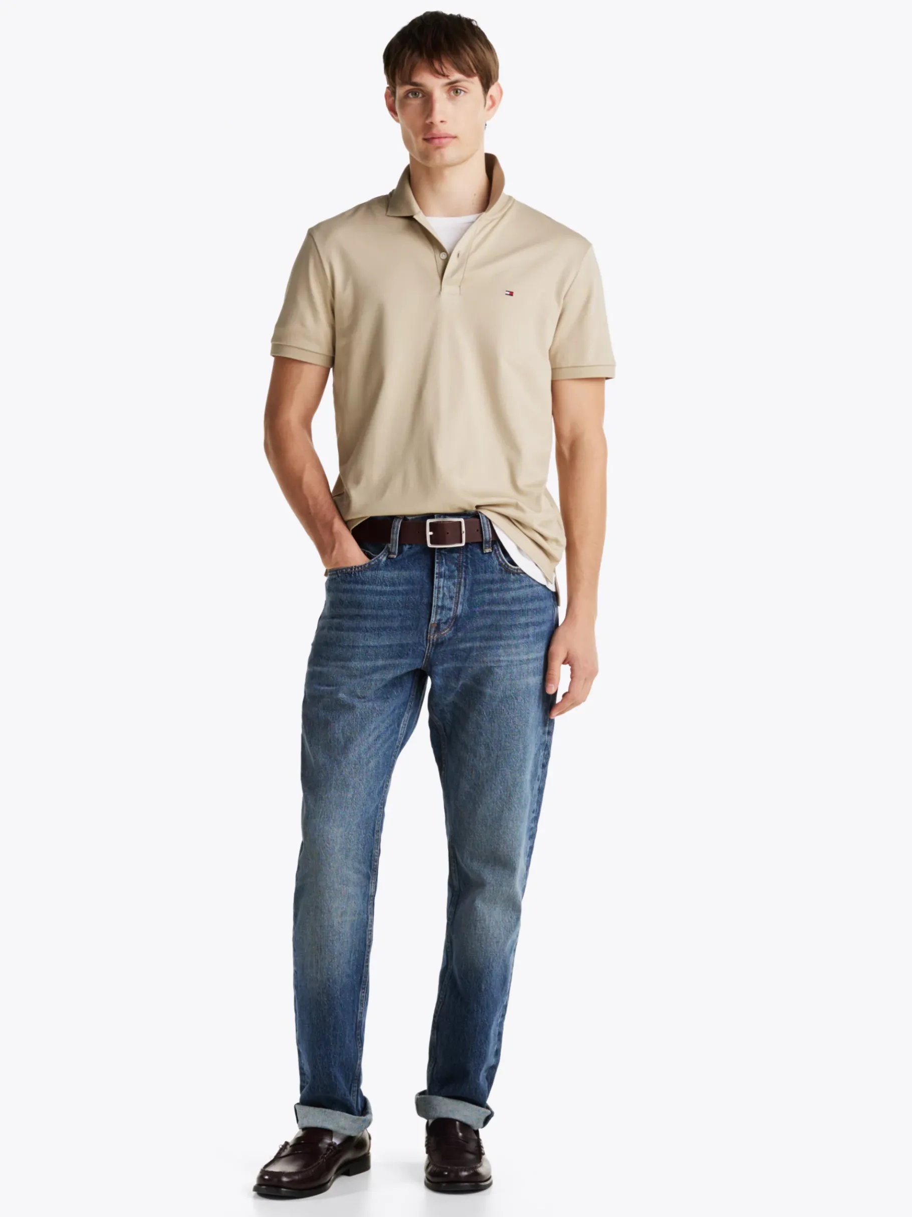 Tommy Hilfiger Regular Fit Poloshirt SANDALWOOD Best Sale